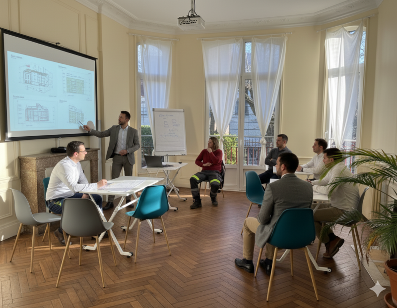 Louez un lieu pour séminaire idéal pour entreprise du BTP recherchant un espace confortable et fonctionnel pour ses réunions de pilotage au Havre